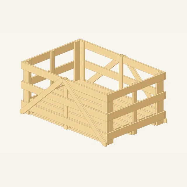 Palo Box ile hazırlanan ahşap sandık örneğinin 3D görünümü